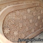 Meja Makan Ukiran Bunga Mawar