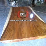 Top Table Kayu Solid Natural
