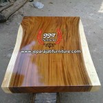 Top Table Kayu Solid Natural