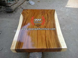 Top Table Kayu Solid Natural